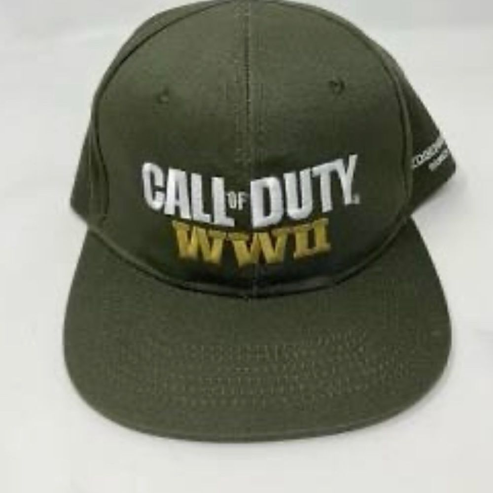 Call Of Duty WW2 Sledgehammer COD Games Snapback Green Hat‎